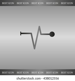 Heart beat, cardiogram. Pulse icon