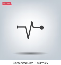 Heart beat, cardiogram. Pulse icon