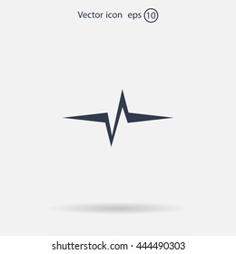 Heart beat, cardiogram. Pulse icon
