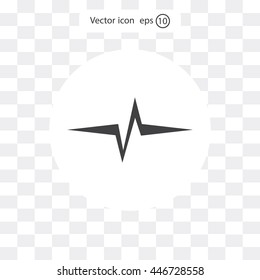 Heart beat, cardiogram. Pulse icon