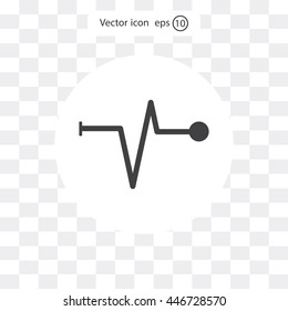 Heart beat, cardiogram. Pulse icon