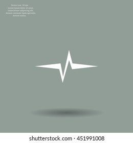 Heart beat, cardiogram. Pulse icon
