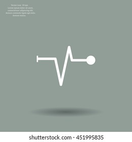 Heart beat, cardiogram. Pulse icon