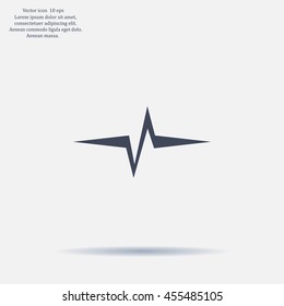 Heart beat, cardiogram. Pulse icon