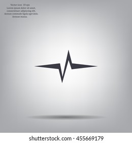Heart beat, cardiogram. Pulse icon