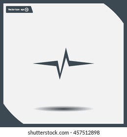Heart beat, cardiogram. Pulse icon