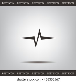 Heart beat, cardiogram. Pulse icon