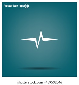 Heart beat, cardiogram. Pulse icon