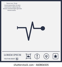 Heart beat, cardiogram. Pulse icon