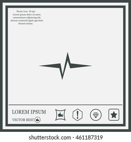 Heart beat, cardiogram. Pulse icon