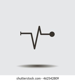 Heart beat, cardiogram. Pulse icon