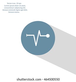 Heart beat, cardiogram. Pulse icon