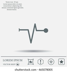Heart beat, cardiogram. Pulse icon