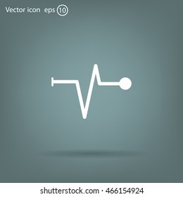 Heart beat, cardiogram. Pulse icon