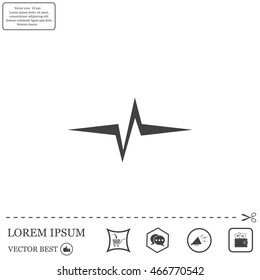 Heart beat, cardiogram. Pulse icon