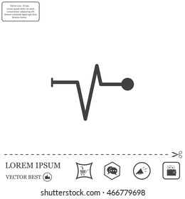 Heart beat, cardiogram. Pulse icon