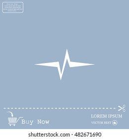 Heart beat, cardiogram. Pulse icon