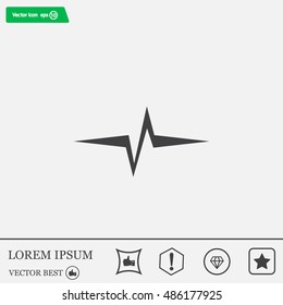 Heart beat, cardiogram. Pulse icon