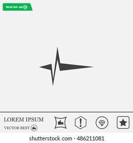 Heart beat, cardiogram. Pulse icon