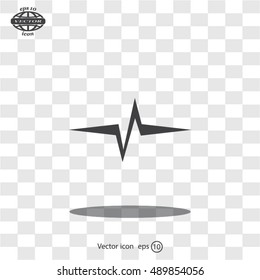 Heart beat, cardiogram. Pulse icon