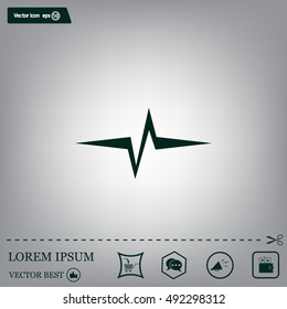 Heart beat, cardiogram. Pulse icon