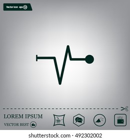 Heart beat, cardiogram. Pulse icon