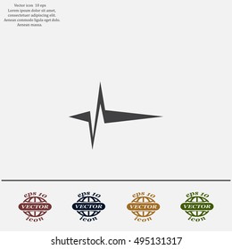 Heart beat, cardiogram. Pulse icon