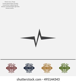 Heart beat, cardiogram. Pulse icon