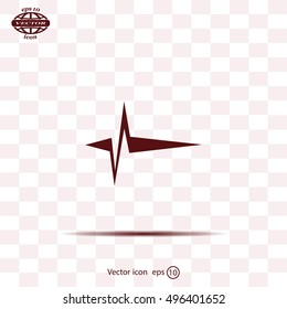 Heart beat, cardiogram. Pulse icon