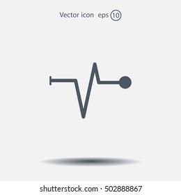 Heart beat, cardiogram. Pulse icon