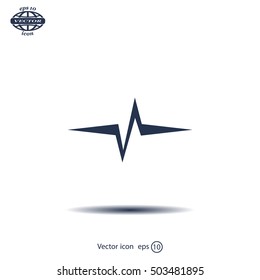 Heart beat, cardiogram. Pulse icon