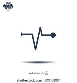 Heart beat, cardiogram. Pulse icon