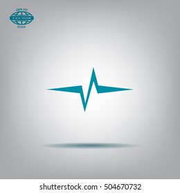 Heart beat, cardiogram. Pulse icon