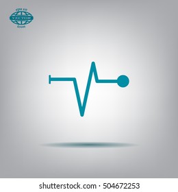 Heart beat, cardiogram. Pulse icon