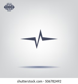 Heart beat, cardiogram. Pulse icon