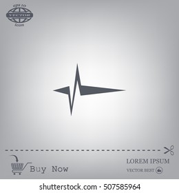 Heart beat, cardiogram. Pulse icon