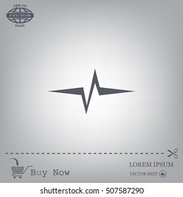 Heart beat, cardiogram. Pulse icon