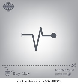 Heart beat, cardiogram. Pulse icon