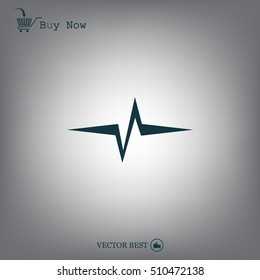 Heart beat, cardiogram. Pulse icon
