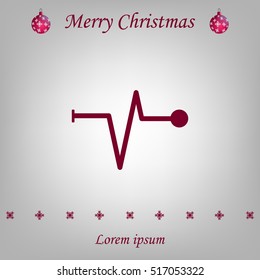 Heart beat, cardiogram. Pulse icon