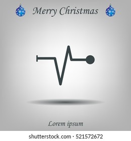 Heart beat, cardiogram. Pulse icon