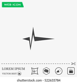 Heart beat, cardiogram. Pulse icon