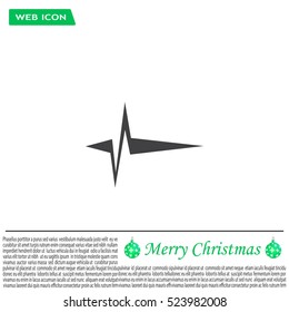 Heart beat, cardiogram. Pulse icon