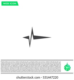 Heart beat, cardiogram. Pulse icon