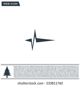 Heart beat, cardiogram. Pulse icon