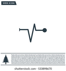 Heart beat, cardiogram. Pulse icon