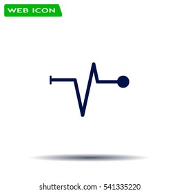 Heart beat, cardiogram. Pulse icon