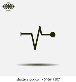 Heart beat, cardiogram. Pulse icon