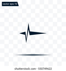 Heart beat, cardiogram. Pulse icon