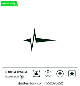 Heart beat, cardiogram. Pulse icon